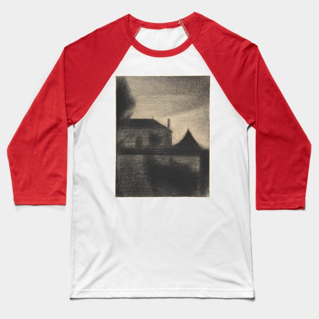 House at Dusk (La Cité) Baseball T-Shirt by GeorgesSeurat